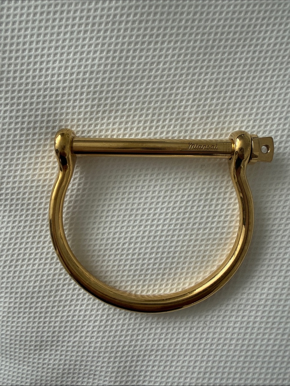 Miansai Gold Metal Screw Bracelet